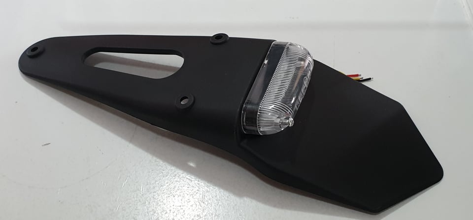 Suporte Matricula C/ Farolim LED Branco 0