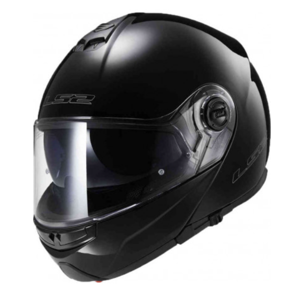 CAPACETE LS2 MODULAR PRETO BRILHO 1