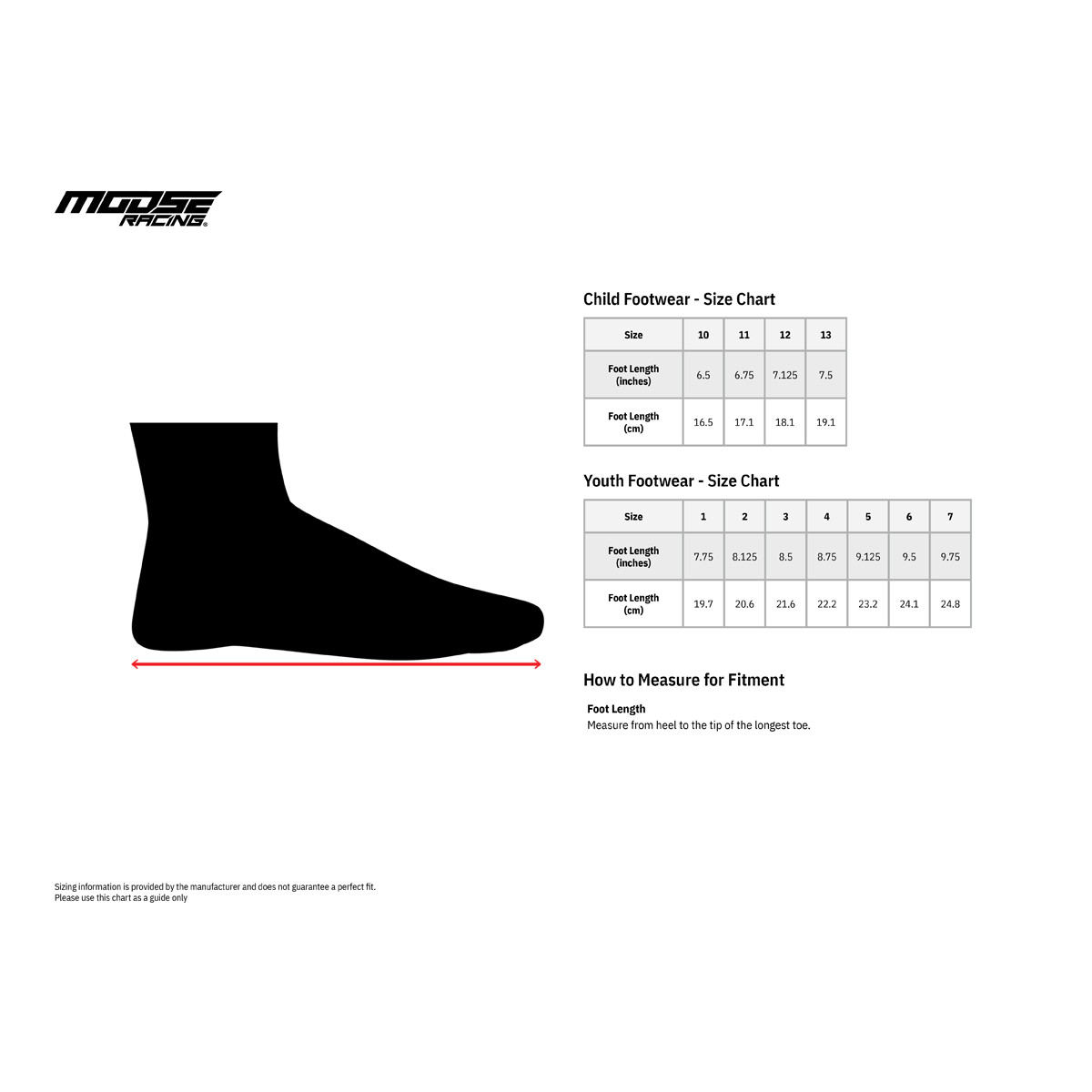 Bota Moose Racing Criança Preto 1