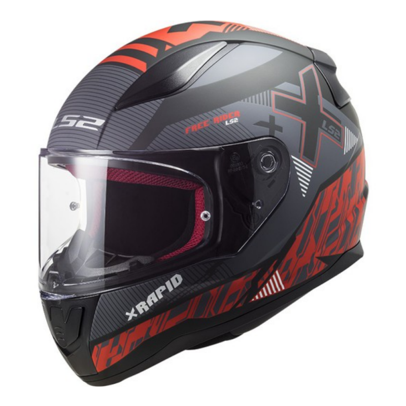 Capacete LS Xtreet Matt Preto/Vermelho 0