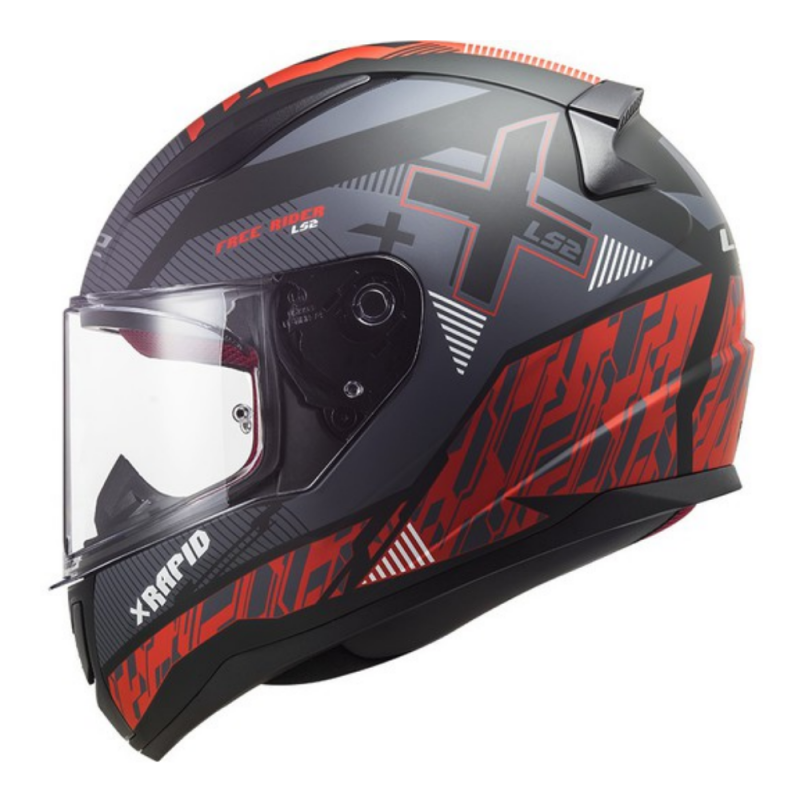 Capacete LS Xtreet Matt Preto/Vermelho 2