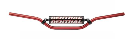 Guiador Renthal 7/8 Preto 22MM Vermelho 0