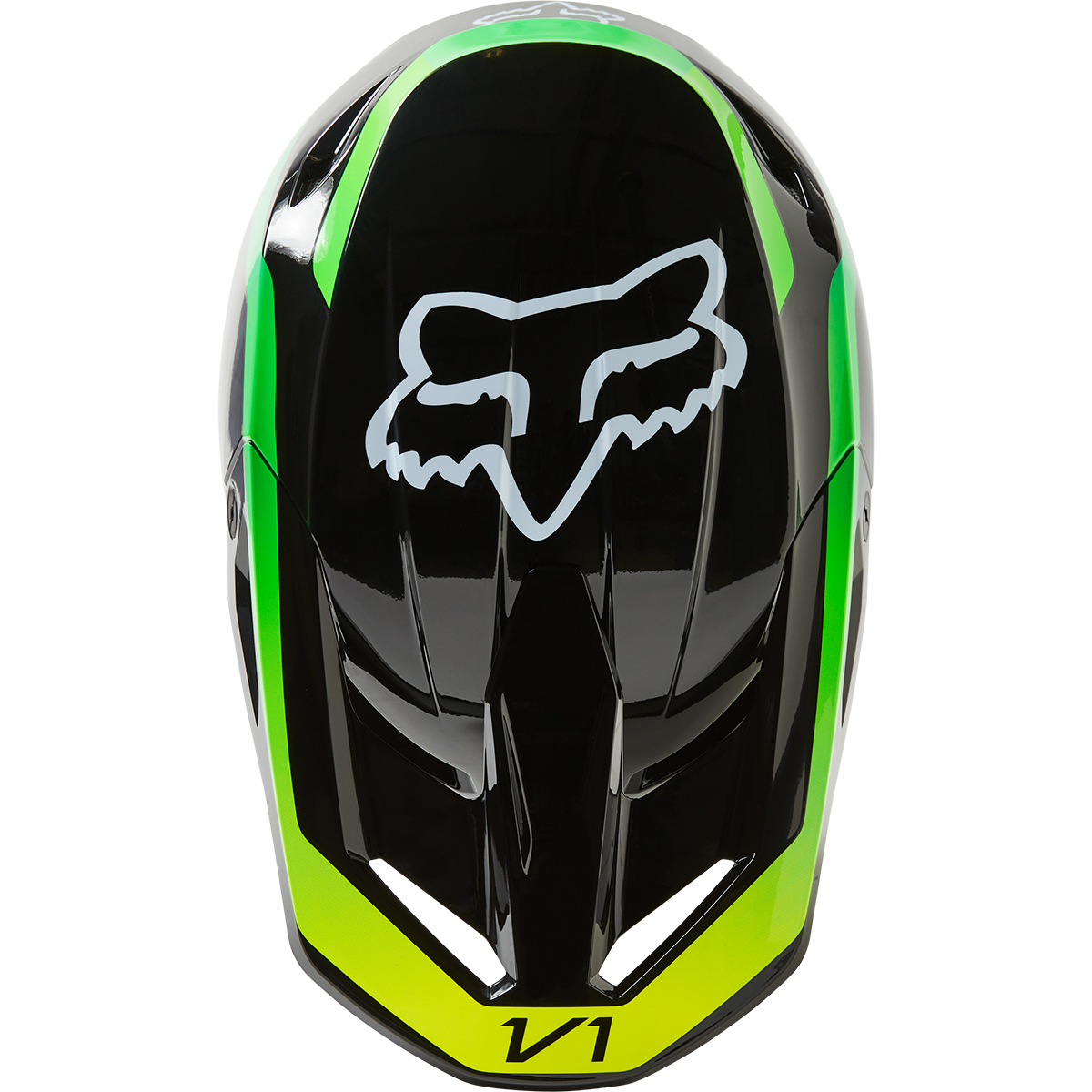 CAPACETE FOX V1 DPTH PRETO/VERDE 3