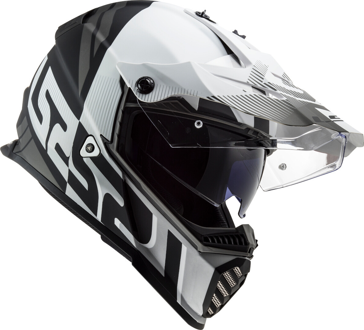 CAPACETE LS2 MX436 PIONEER EVO EVOLVE PRETO/BRANCO MAT 2