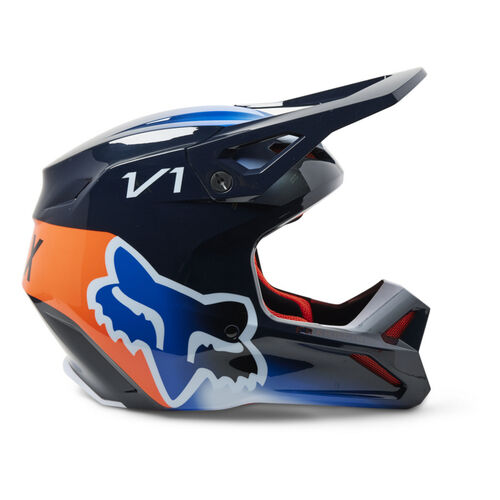 CAPACETE FOX V1 TOXSKYK AZUL/LARANJA 4