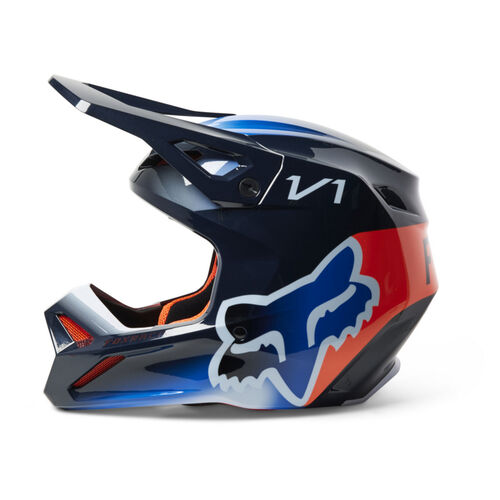 CAPACETE FOX V1 TOXSKYK AZUL/LARANJA 5