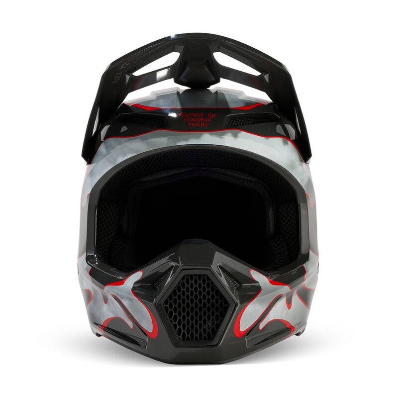 CAPACETE FOX V1 ATLAS CINZA/VERMELHO 1