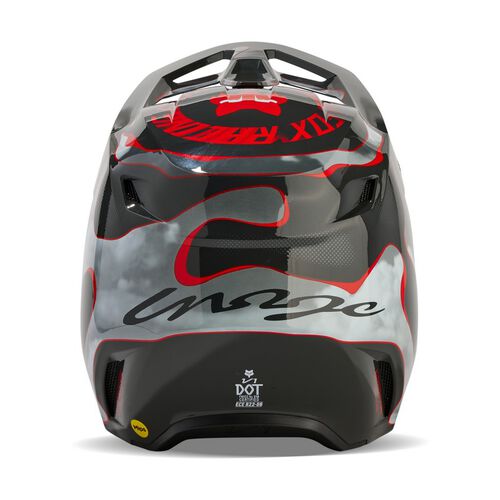 CAPACETE FOX V1 ATLAS CINZA/VERMELHO 4
