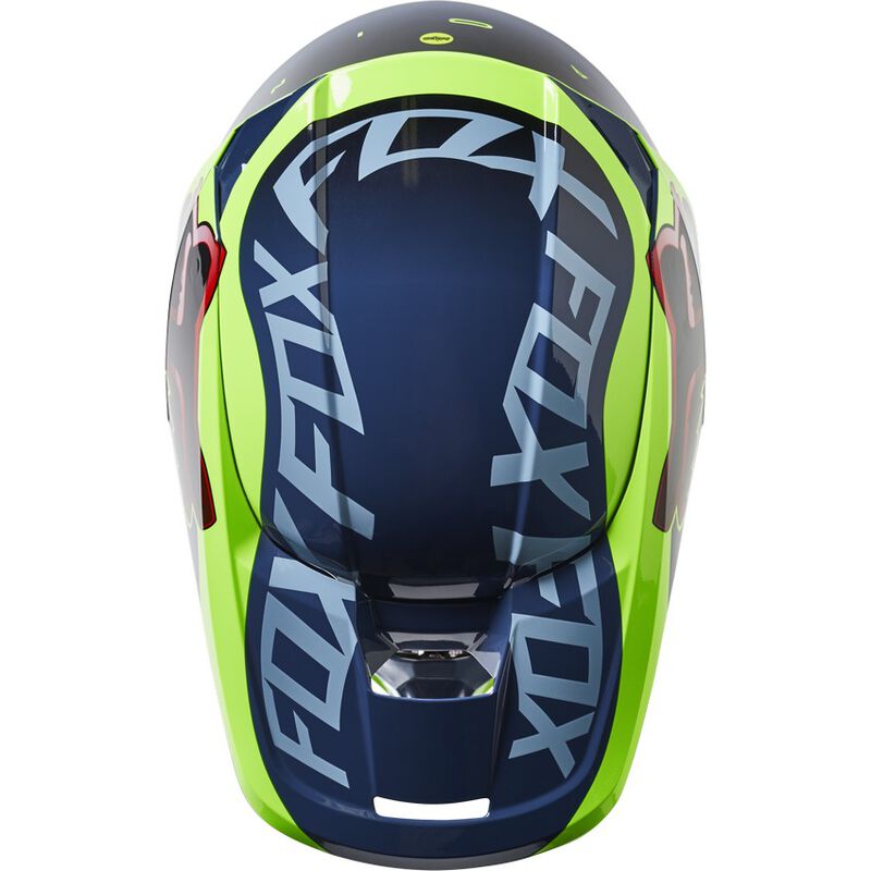 CAPACETE FOX V1 CRIANÇA VENZ AZUL/AMARELO 2
