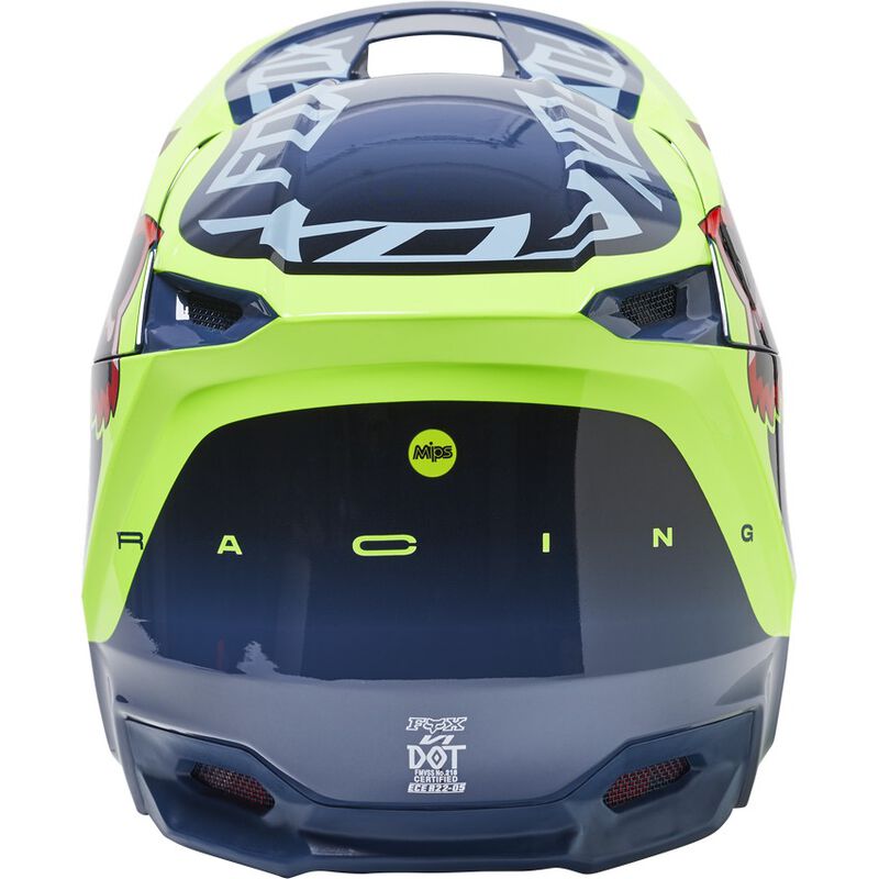 CAPACETE FOX V1 CRIANÇA VENZ AZUL/AMARELO 3