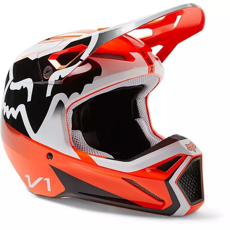 CAPACETE FOX V1 CRIANÇA LEED LARANJA 0
