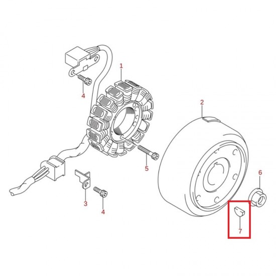 MEIA LUA / ESCATEL ROTOR MAGNETICO LTR450 ORIGEM 09420-04008 1