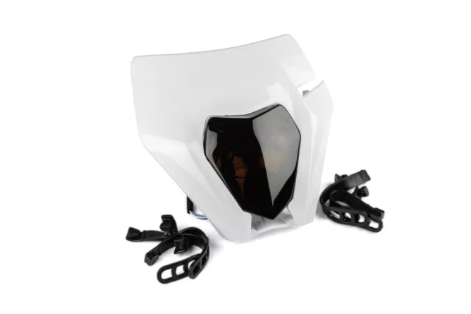 FAROL STR8 TIPO KTM EXC BRANCO/VIDRO FUMADO 2
