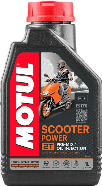 OLEO MOTUL SCOOTER POWER 2T MISTURA 1L (cereja) 0